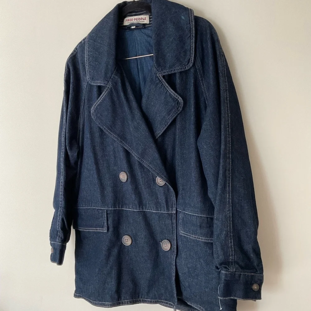 Free People Blue‎ Car Coat